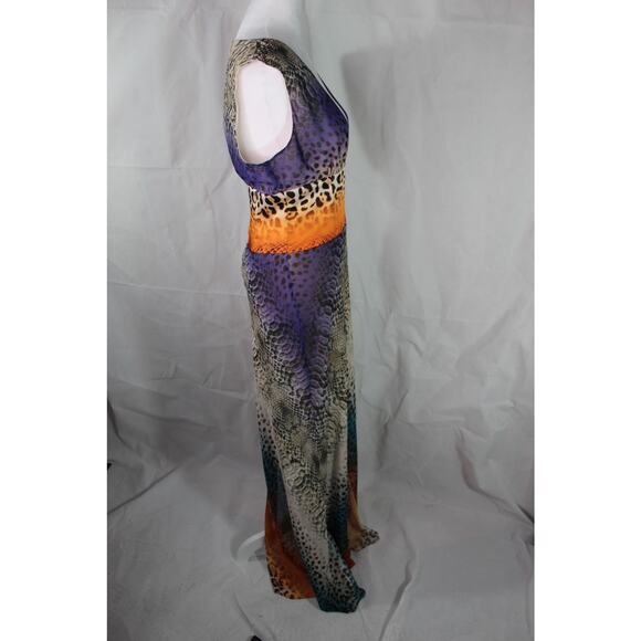 Marciano Y2K 90s Maxi Dress 8 semi-formal animal print mobwife corset HCD prom - Picture 6 of 12